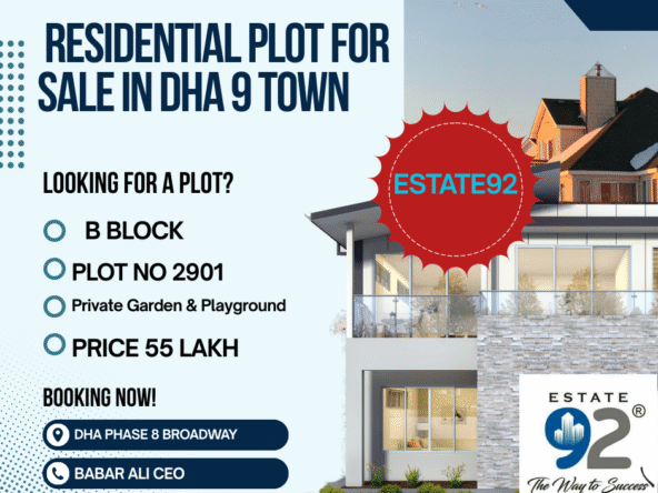 Residential Plot for Sale in DHA 9 town Lahore – Block B