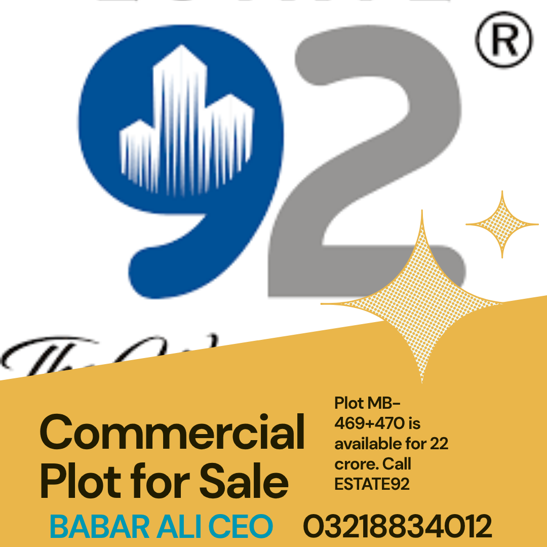 DHA phase 6 Commercial plot MB-469+470 PRICE 22 crore pair ADD CONTACT 92