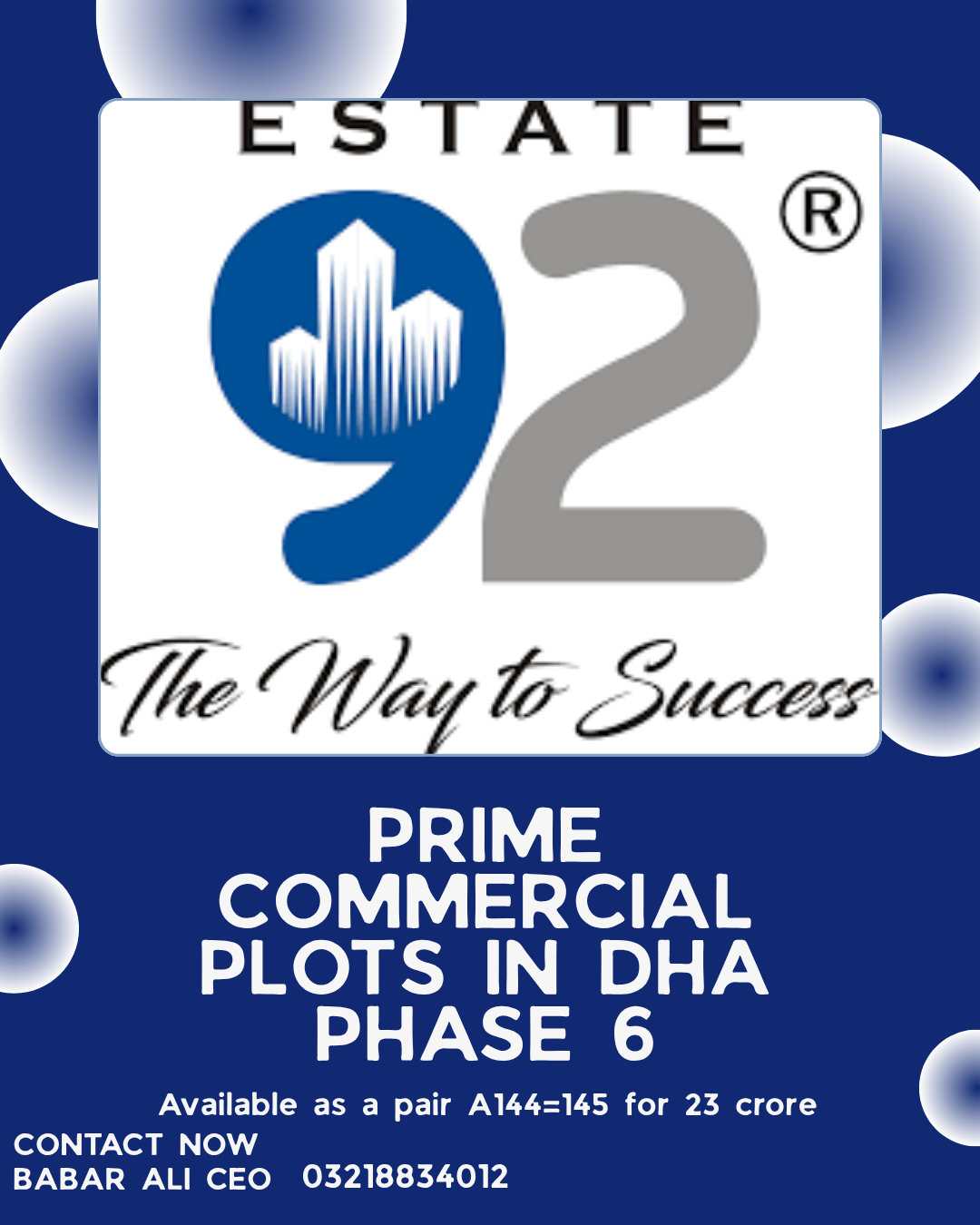 DHA PHASE 6 PLOT FOR SALE