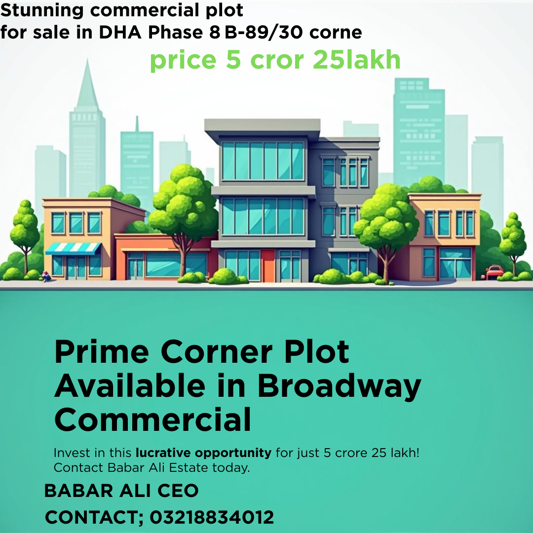 PLOT FOR SALE IN BROADWAY COMMERCIAL