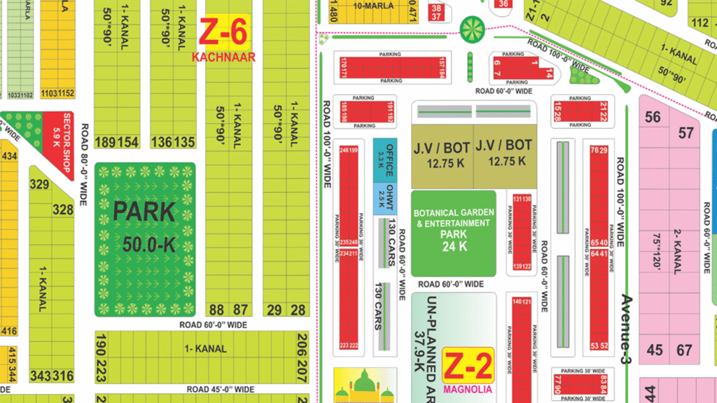 DHA Phase 8 Lahore Map