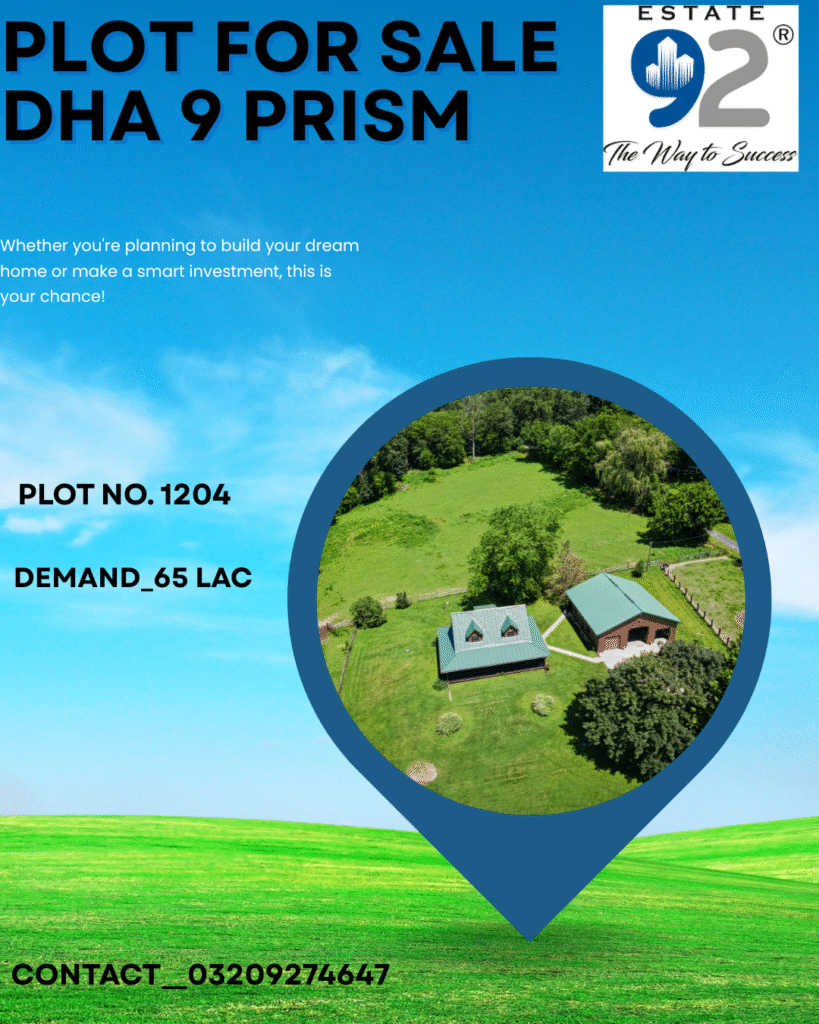 PLOT FOR SALE DHA 9 PRISM