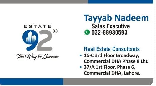 Tayyab Nadeem – Trusted Real Estate Consultant & All DHA Specialist