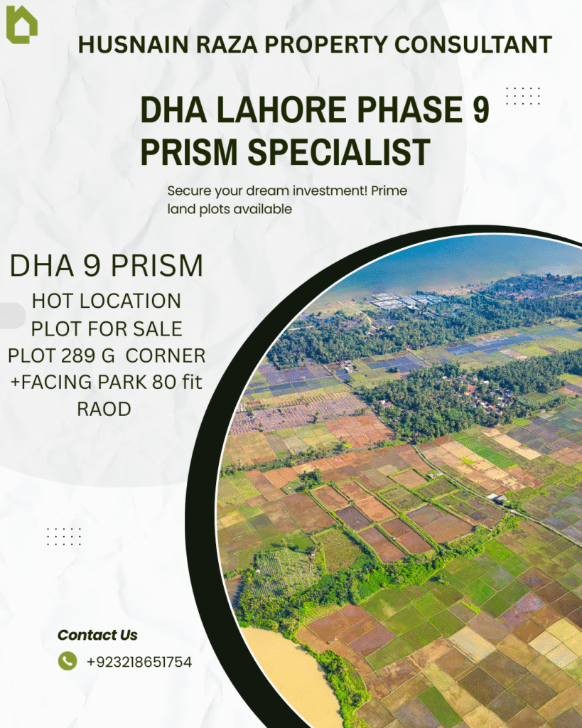 1-Kanal Corner Plot for Sale in DHA Phase 9 Prism